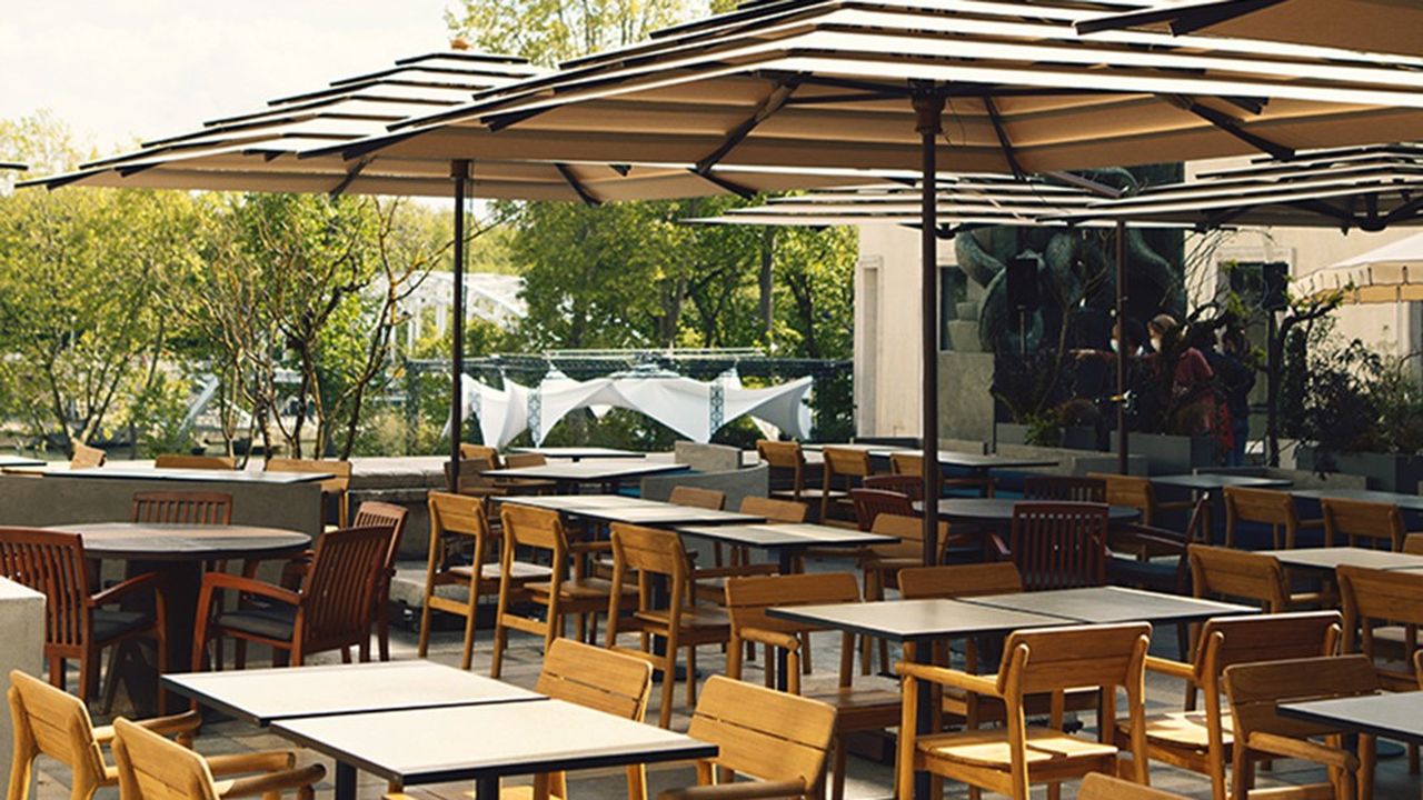 La terrasse du Forest, nouveau restaurant du musée d'Art moderne de la Ville de Paris.