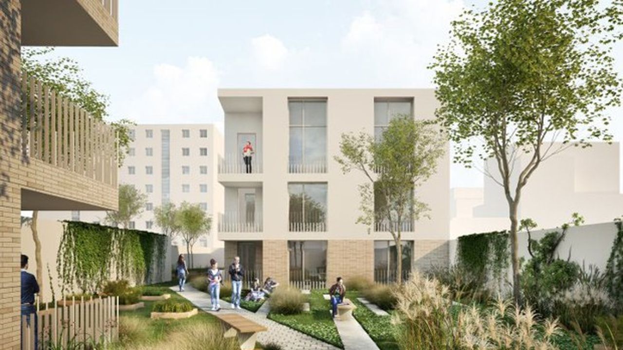 Un projet de résidence d'In'li à Montreuil. In'li est, avec CDC Habitat, l'un des plus gros pourvoyeurs de logements intermédiaires en France.