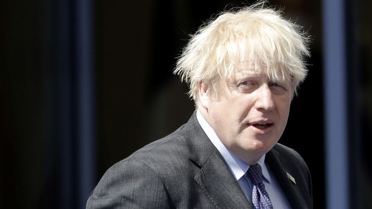 Boris Johnson à son arrivée au Sommet de l'OTAN, ce lundi à Bruxelles.