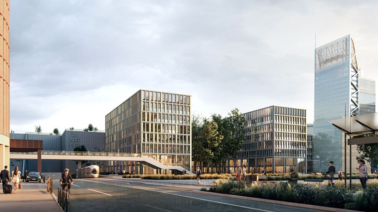Le projet en forme de U, dessiné par les architectes lyonnais et l'équipe parisienne de Snohetta, offrira 1.800 postes de travail dans une surface de bureaux d'environ 20.000 m2.