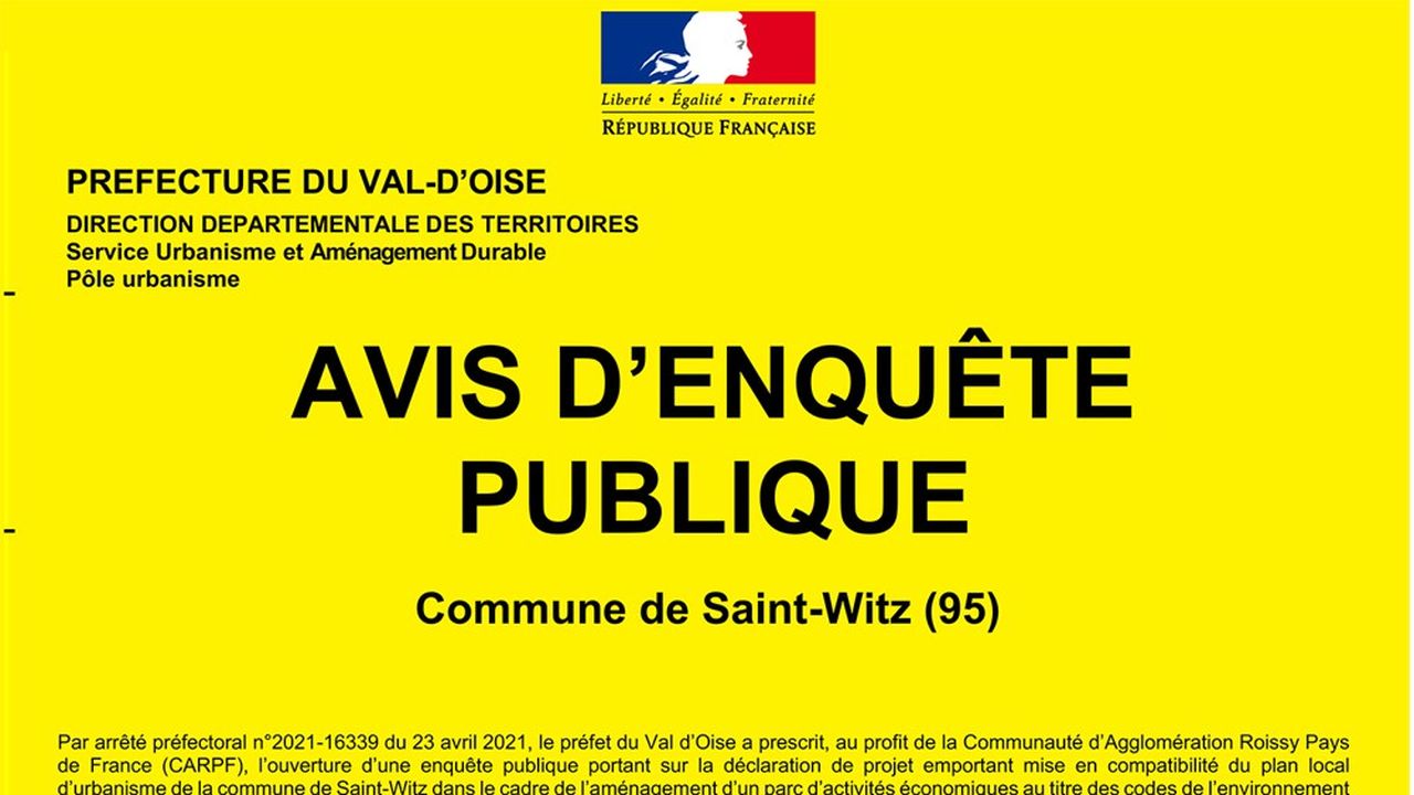 Les conclusions du commissaire enquêteur faisant suite à l'enquête publique seront diffusées sur le site de la préfecture du Val-d'Oise.