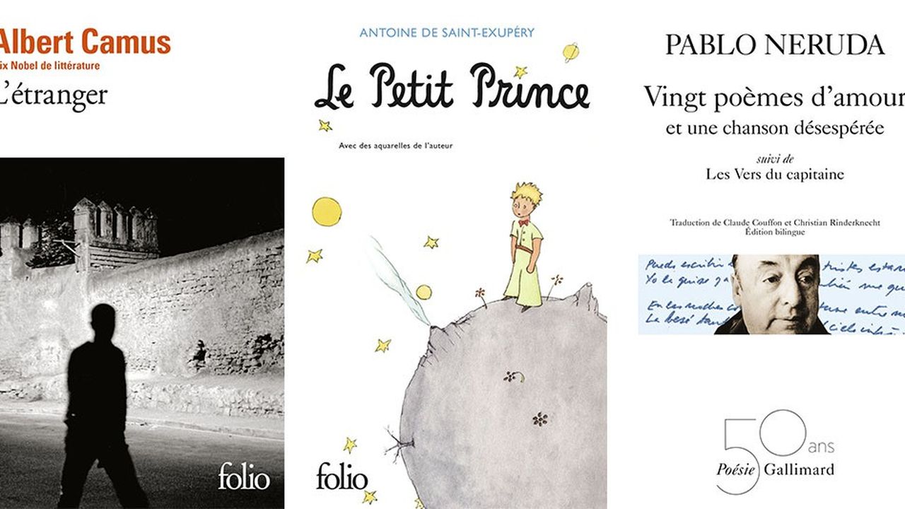 Trois des livres les plus vendus par Gallimard depuis sa création
