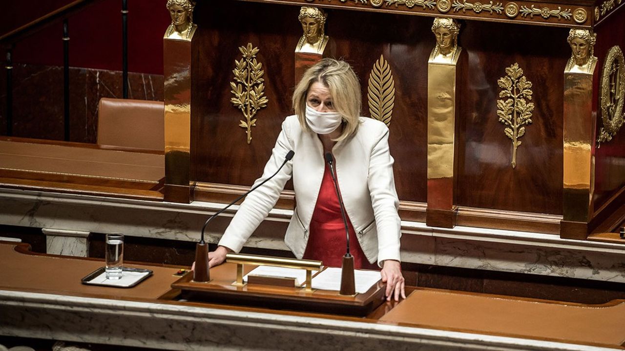 La ministre de la Transition écologique Barbara Pompili, le 29 mars 2021 à l'Assemblée