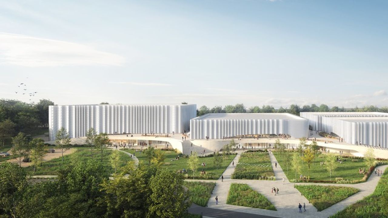 Les Sables d'Olonne Arena se compose de quatre bâtiments d'une superficie totale de 16.000 m2 et d'un théâtre de verdure.