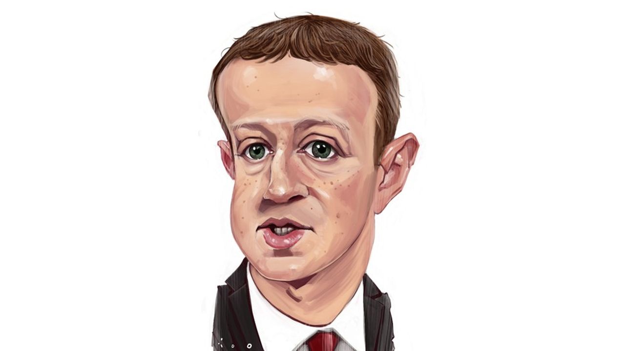 Caricature de Mark Zuckerberg par ïoO.