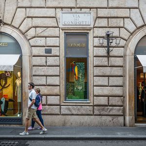 Une boutique Hermès à Rome.