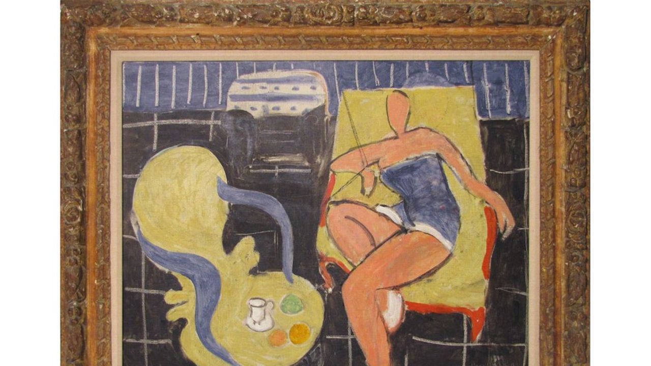 Henri Matisse : « Danseuse dans le fauteuil jaune, chaise vénitienne », 1942. Pierre Matisse exposera cinq fois les oeuvres de son père.
