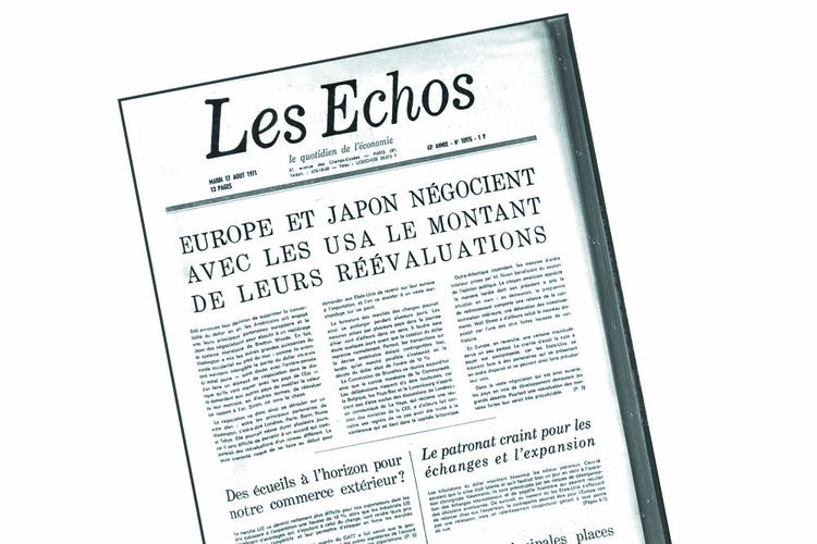 La Une des « Echos » le 17 août 1971.