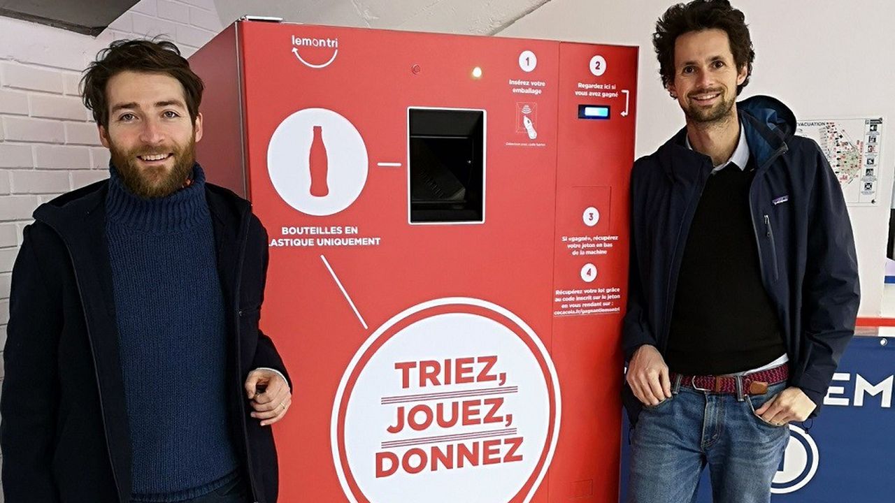 Augustin Jaclin et Emmanuel Bardin, les fondateurs de Lemon Tri, ont déjà comme clients Coca-Cola et Sodexo.