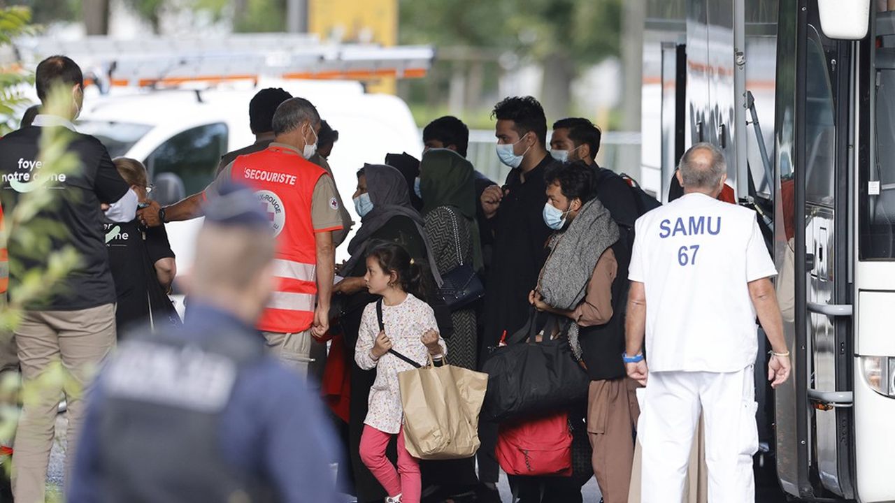 Des Afghans évacués de leur pays. Ici à Strasbourg, le 26 août.