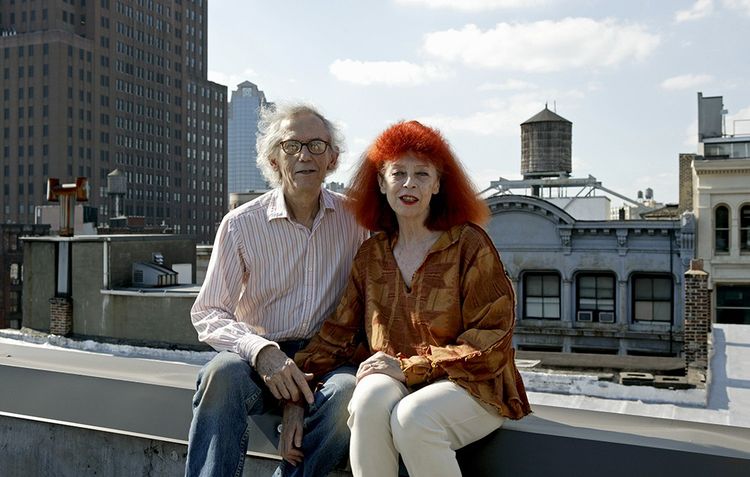 Christo et Jeanne-Claude à New York, en 2004.