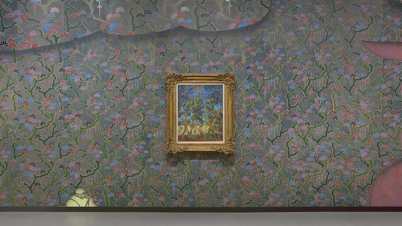 Installation de Laura Owens autour du tableau «Hôpital à Saint-Rémy» de Vincent Van Gogh, à la Fondation Van Gogh.