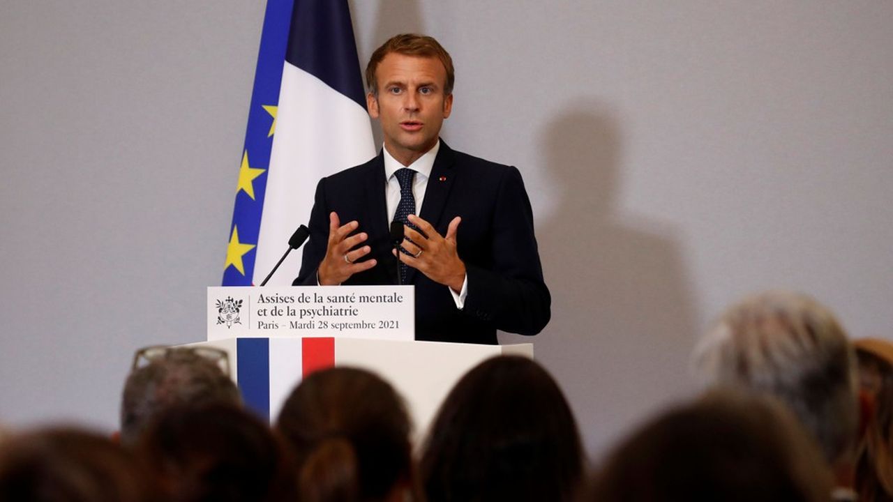 Emmanuel Macron s'est exprimé aux Assises de la santé mentale et de la psychiatrie, ce mardi, à Paris.