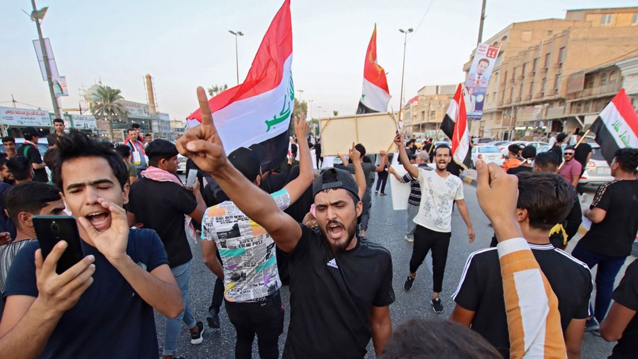Manifestations dans la ville de Najaf le 1er octobre dernier.