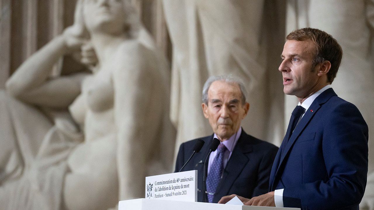 Emmanuel Macron a célébré l'anniversaire de l'abolition de la peine de mort aux côtés de Robert Badinter, ancien ministre de la Justice de François Mitterrand.
