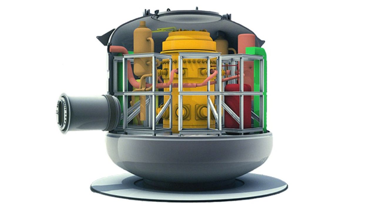 Les SMR, des mini-réacteurs nucléaires, fonctionnent sur la même technologie d'eau pressurisée que les EPR mais à l'intérieur, tout y est miniaturisé.