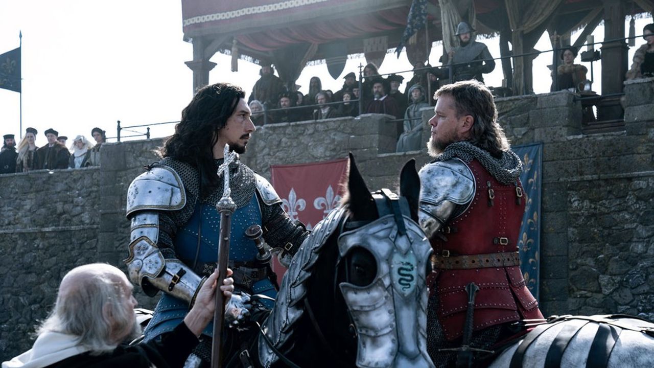 « Le Dernier Duel » met en scène Adam Driver et Matt Damon, qui s'affrontent dans un duel judiciaire à la fin du XIVe siècle.