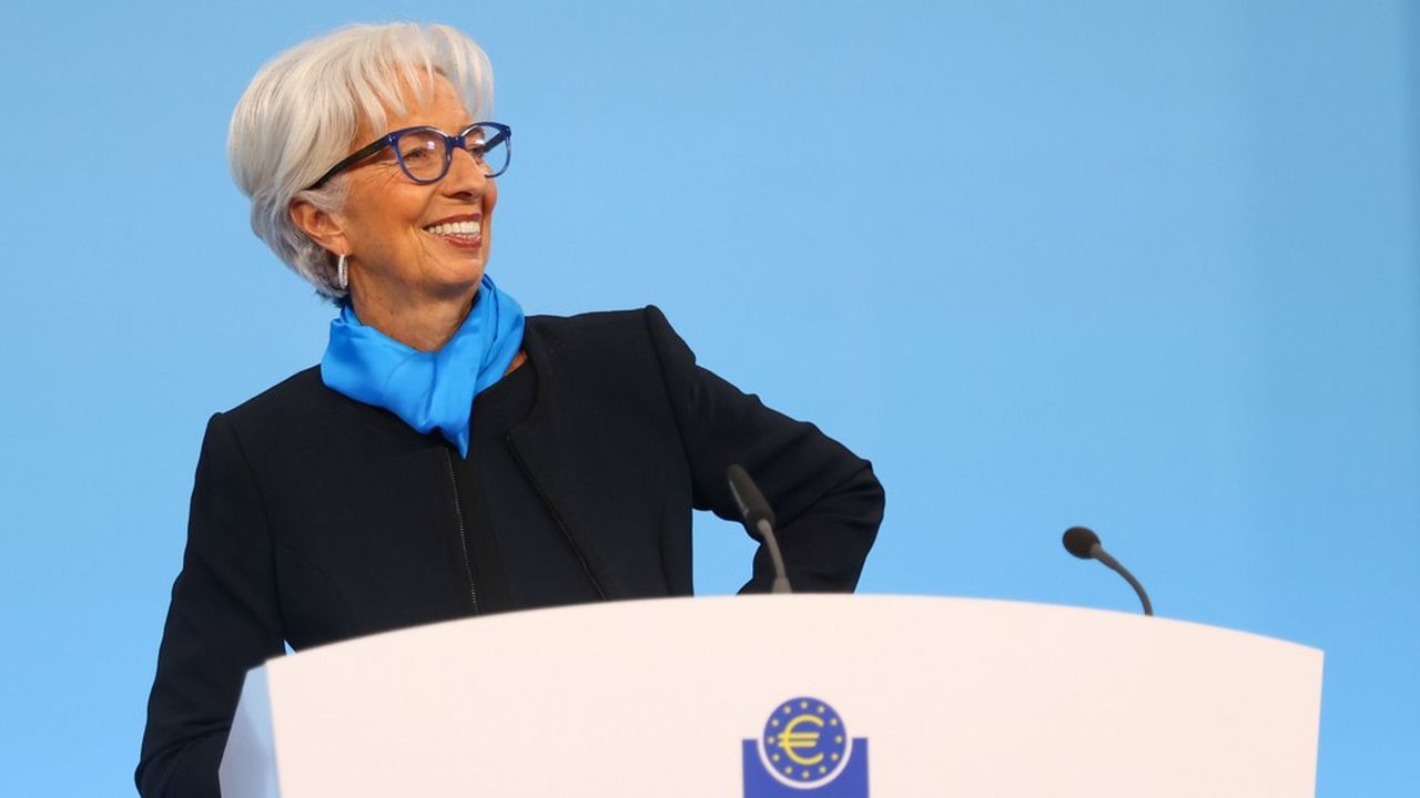 La présidente de la BCE, Christine Lagarde, lors de la dernière réunion de politique monétaire.