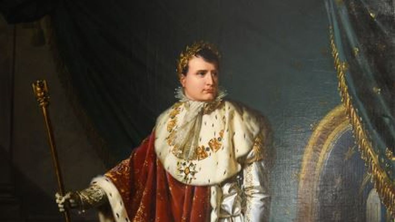 Portrait de l'Empereur Napoléon Ier en costume de sacre 