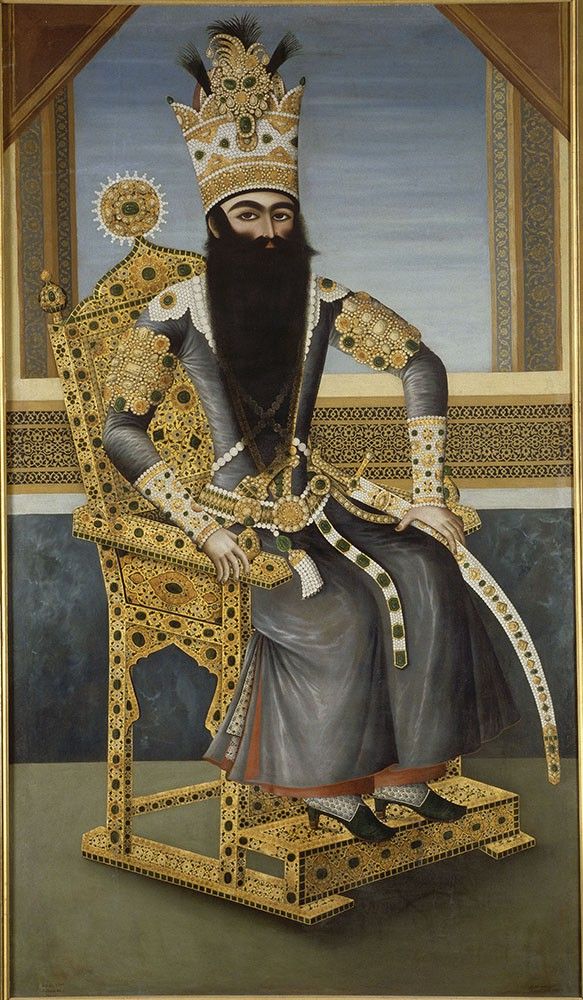 Portrait de Fath Ali Shah, roi de Perse (1771-1834).
