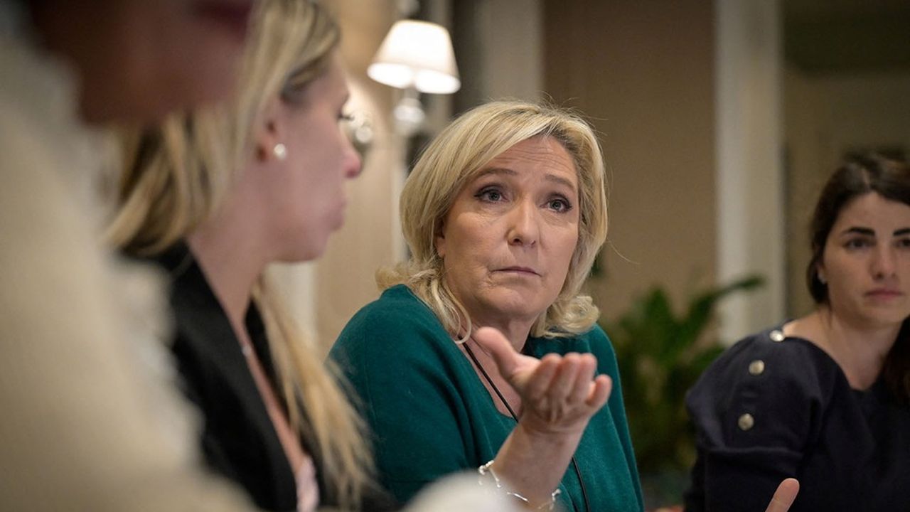 Marine Le Pen, présidente du Rassemblement national, candidate à l'élection présidentielle de 2022.