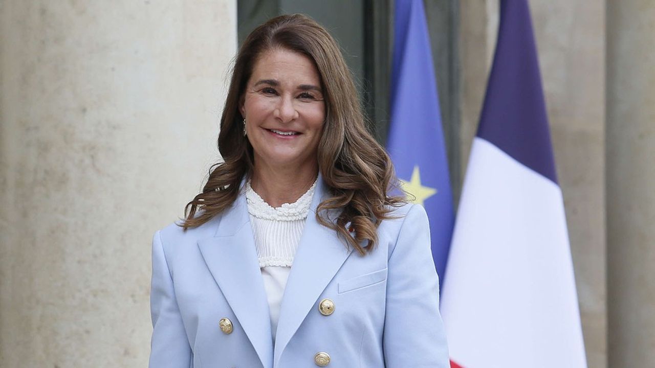 Melinda French Gates, au palais de l'Elysée (Paris), le 1er juillet.