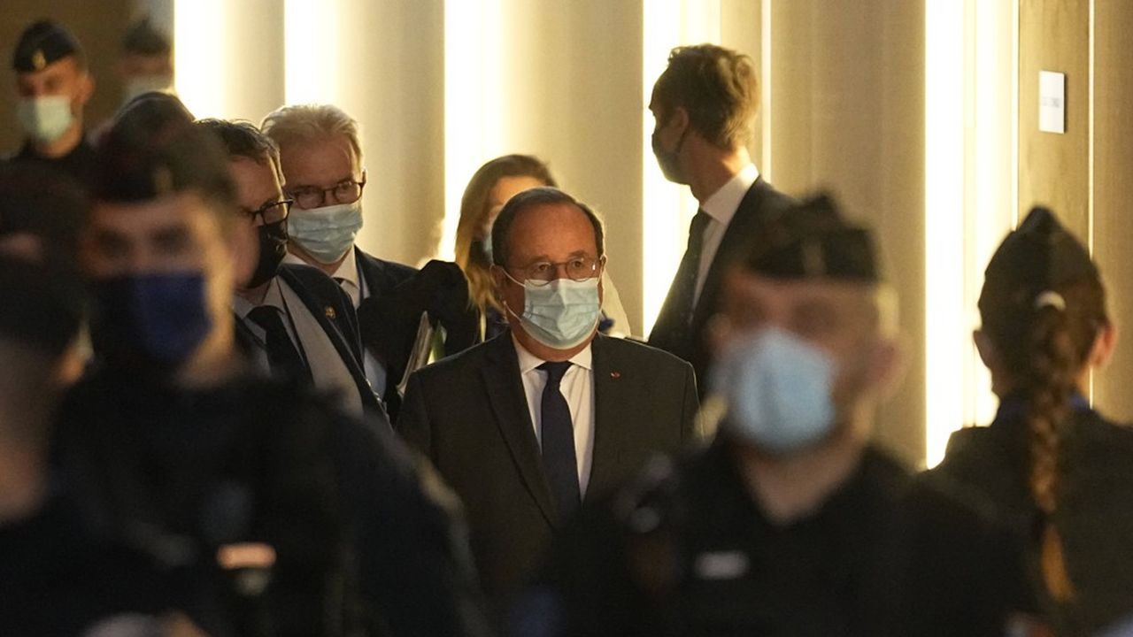 François Hollande, lors de son arrivée au tribunal ce mercredi.