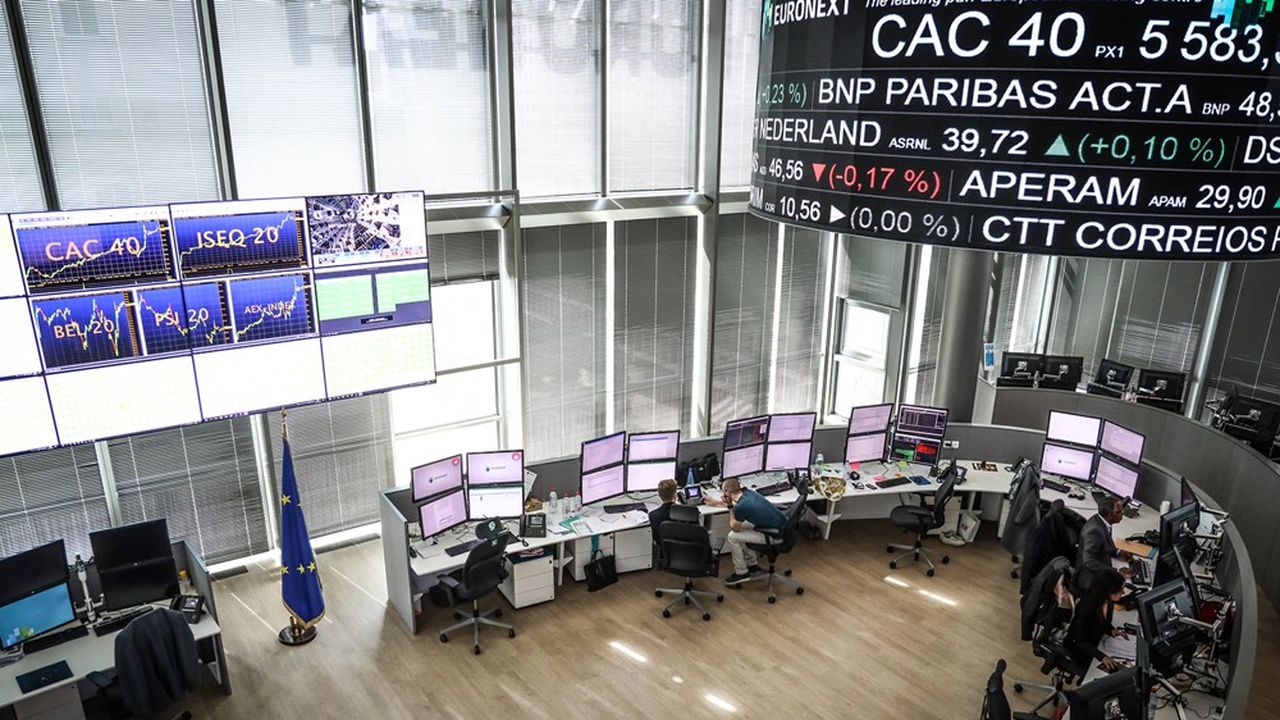 La salle de surveillance des marchés d'Euronext.