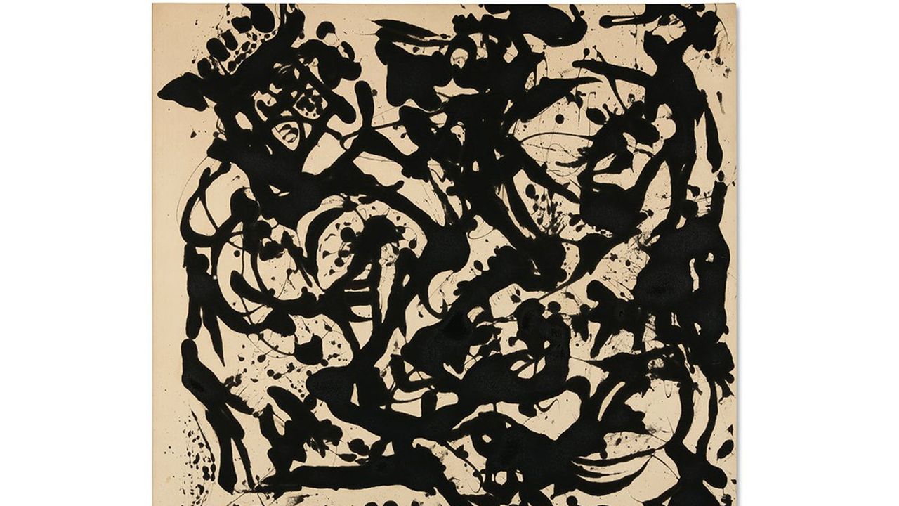 Cette peinture monochrome de Jackson Pollock, datée de 1951 et estimée 25 millions de dollars a été adjugée adjugée 61,1 millions de dollars.