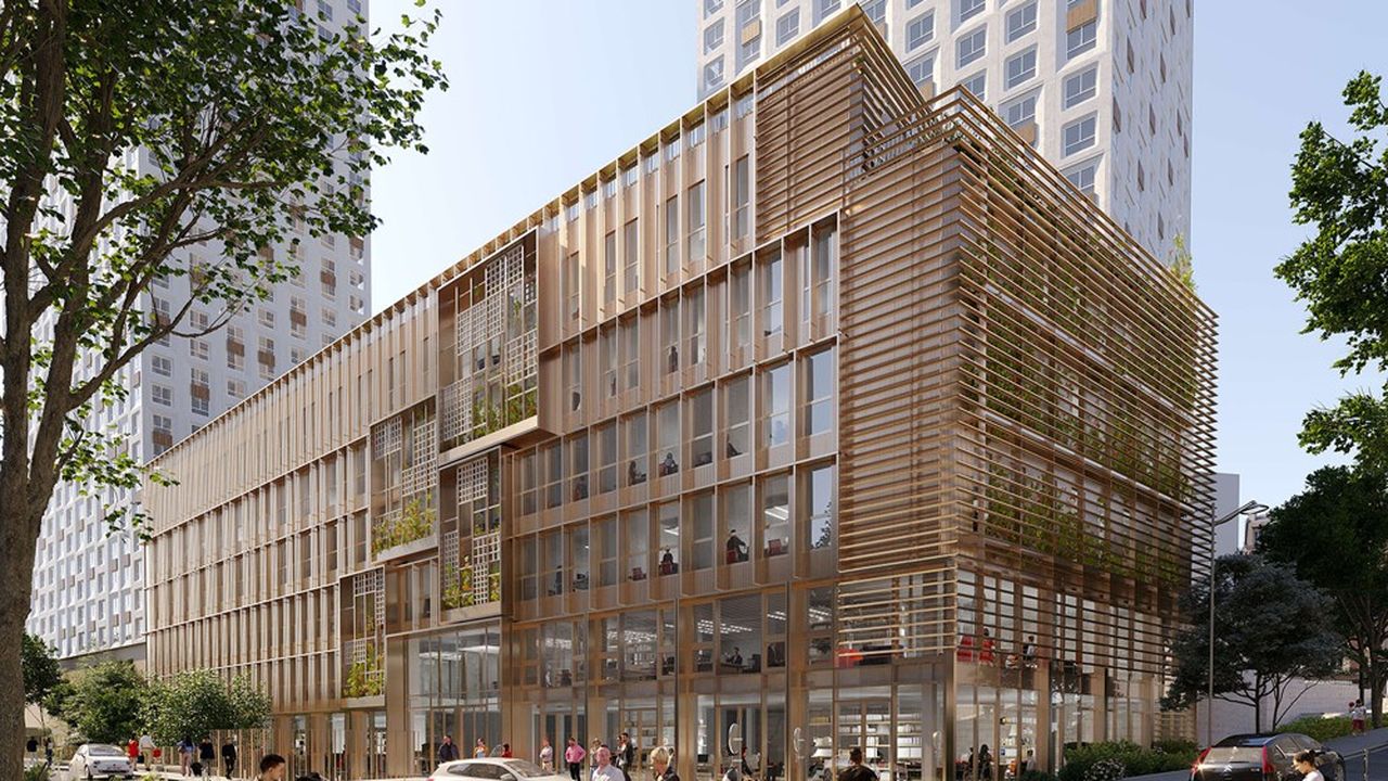 Cet immeuble de cinq étages en bois accueillera des entreprises dans un quartier QPV où les bureaux sont une espèce rare.