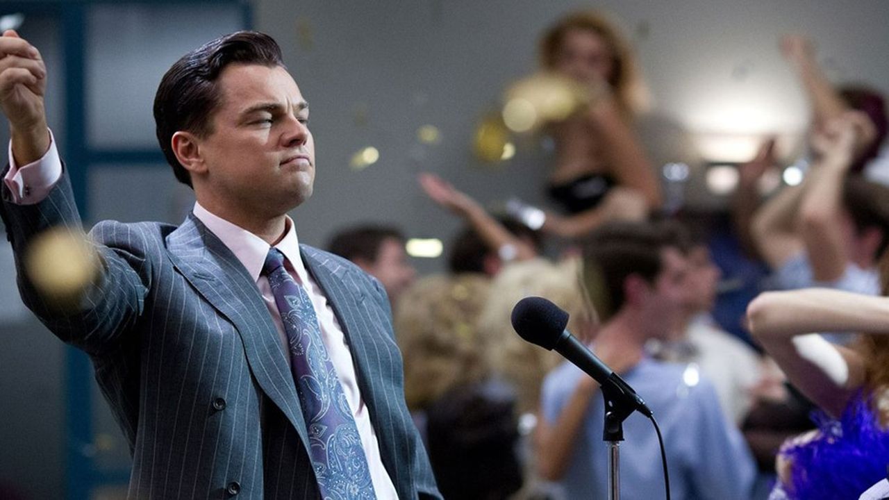 Leonardo DiCaprio dans Le Loup de Wall Street, un film de Martin Scorsese (2013).