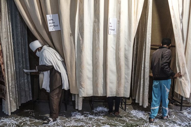 Les électeurs de la région du Tigré, comme ici à Mekele, la capitale provinciale, ont défié les ordres du pouvoir central.