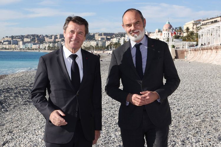 Christian Estrosi et Edouard Philippe à Nice.