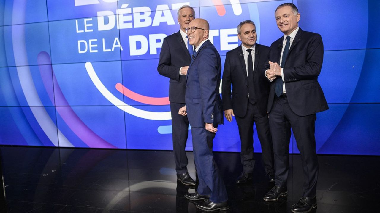 Michel Barnier, Eric Ciotti, et Philippe Juvin (ici le 14 novembre 2021), ont vertement critiqué l'Europe.