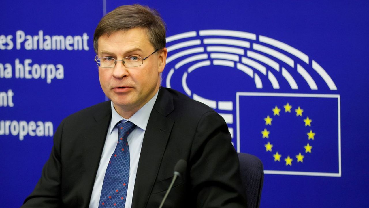 Le vice-président de la Commission européenne Valdis Dombrovskis, ici au Parlement européen en octobre dernier.
