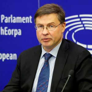 Le vice-président de la Commission européenne Valdis Dombrovskis, ici au Parlement européen en octobre dernier.