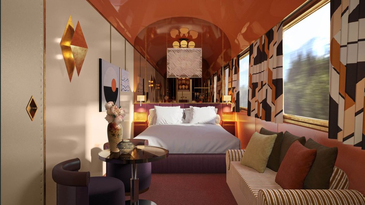 L'Orient Express a été revisité par le cabinet d'architecture d'intérieur et de design milanais Dimorestudio.