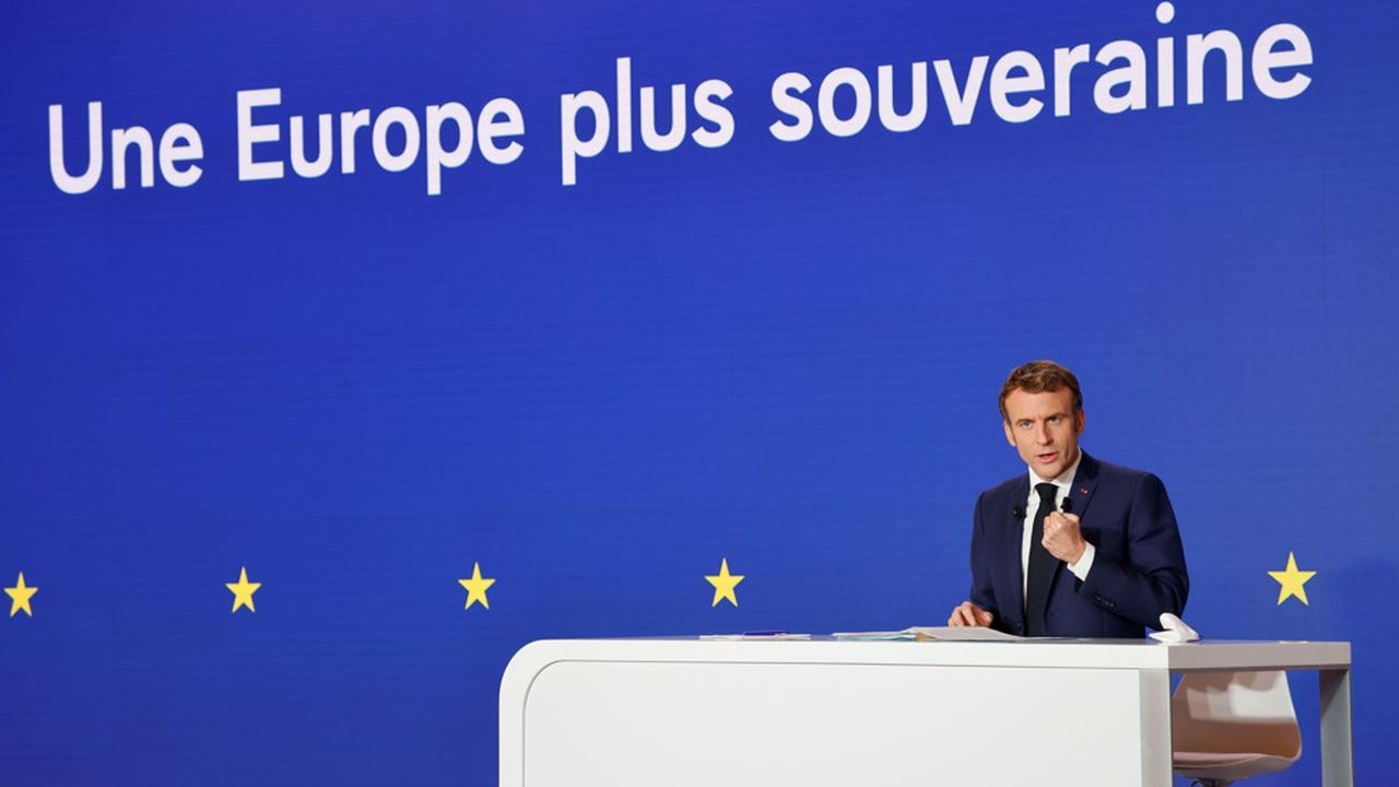 Emmanuel Macron ce jeudi pendant sa conférence de presse.