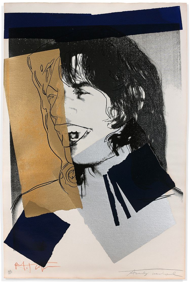 Mick Jagger par Andy Warhol (1975). Cette sérigraphie est estimée entre 30.000 et 40.000 euros.