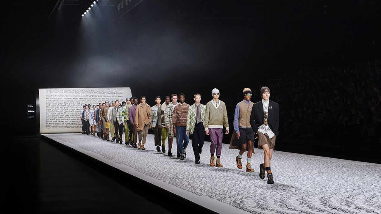 Le défilé automne 2022 de Dior Men présenté au palais d'expositions de L'Olympia, à Londres le 9 décembre dernier.