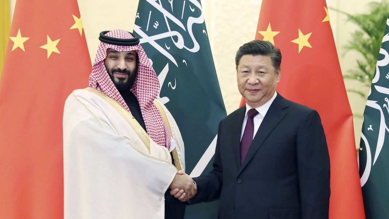Le président chinois Xi Jinping et le prince héritier saoudien Mohammed ben Salmane, à Pékin en 2019.