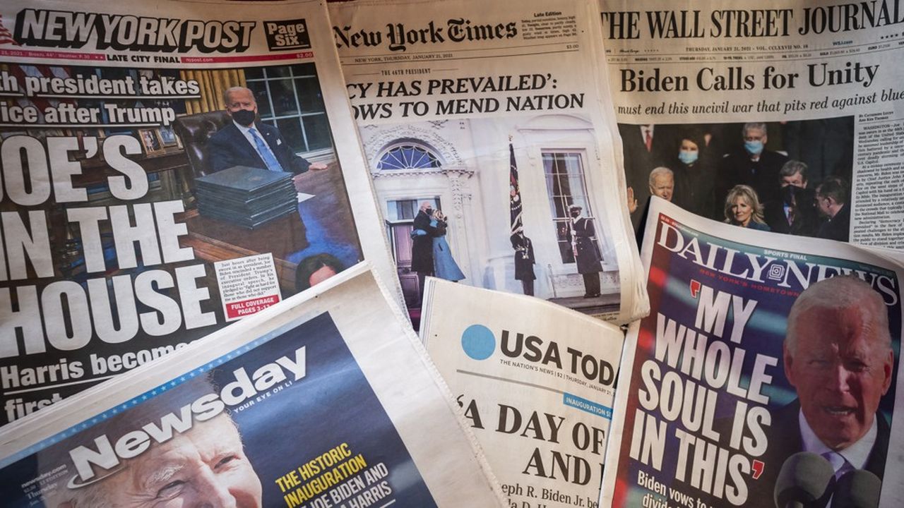 Les journaux américains ont du mal à séduire le lecteur sur la couverture de l'administration Biden, jugé plus fade que son prédécesseur.