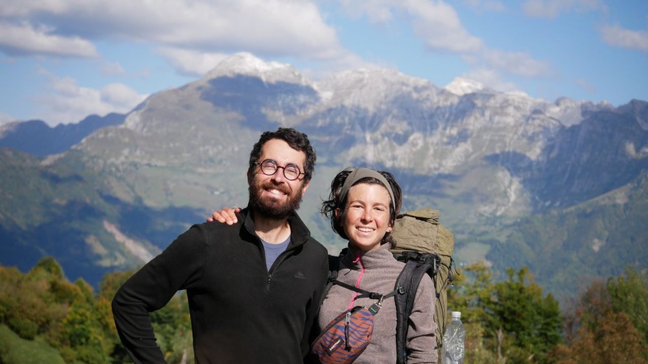 Arnaud et Marie Epagneau-Comte, architectes ingénieurs à Tolmin, en Slovénie, en novembre dernier.