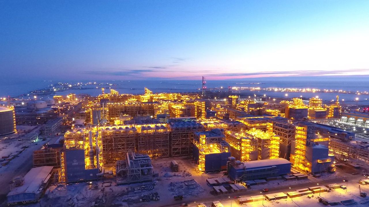 L'usine de gaz naturel liquéfié de Novatek et TotalEnergies à Yamal, dans l'Arctique russe. Technip est un leader mondial de la conception et construction d'unités de GNL.