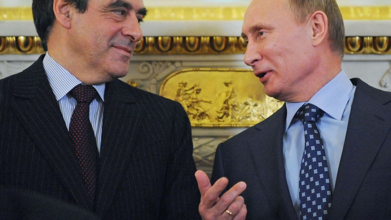 Les bonnes relations entre Vladimir Poutine et François Fillon remontent au temps où les deux hommes étaient tous deux premiers ministres entre 2008 et 2012 (photo : en novembre 2018 à Moscou).