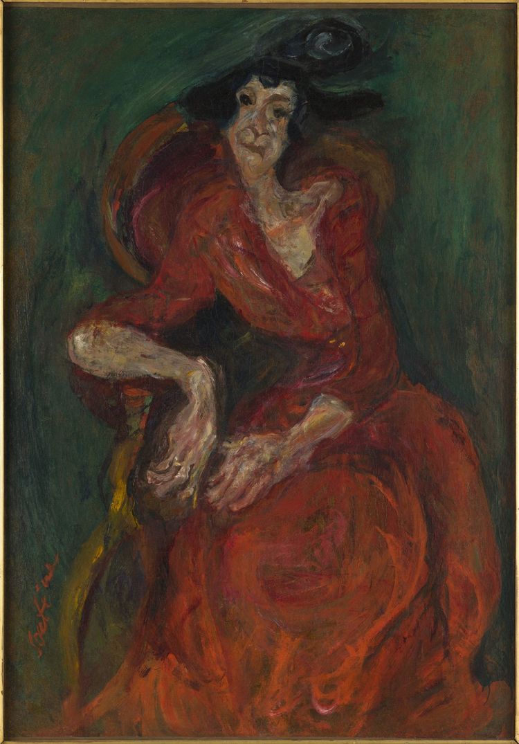 Chaïm Soutine (1893-1943), La Femme en rouge (1923-24), Paris, Musée d'Art moderne de Paris