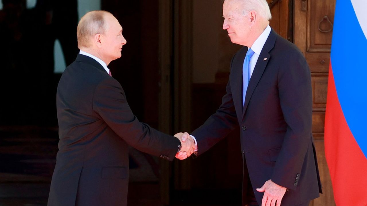 Rencontre, le 16 juin 2021, entre Vladimir Poutine et Joe Biden à Genève.