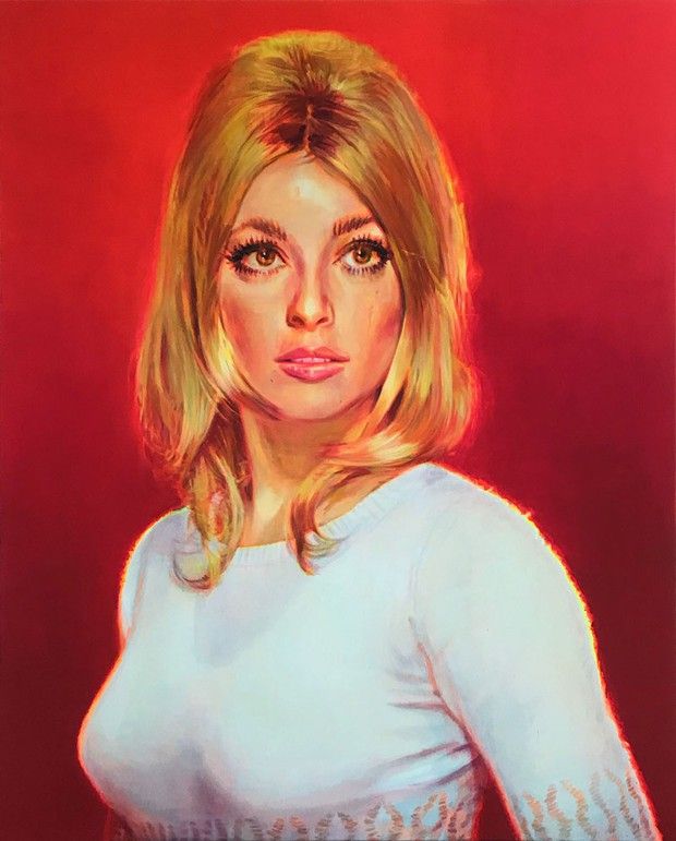 « 1072 Sharon (grosse tête) », peinture deNina Childress (2020).