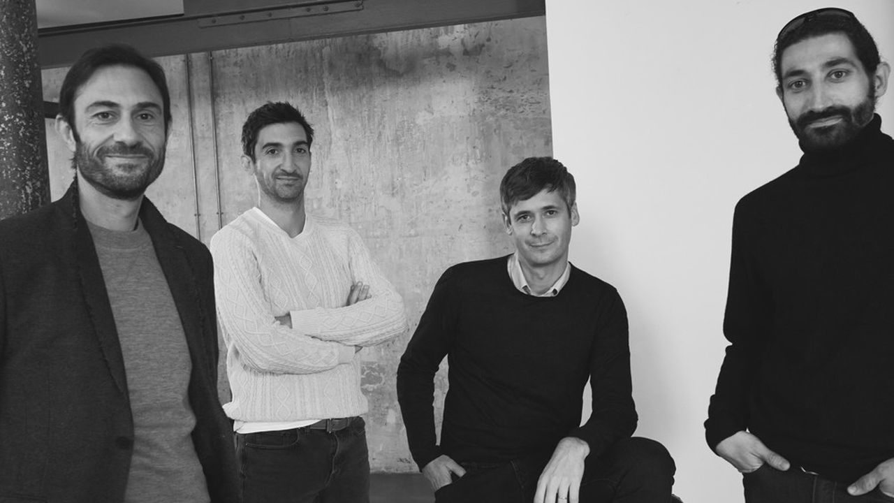Les fondateurs d'Ankorstore (de gauche à droite) : Nicolas Cohen, Pierre-Louis Lacoste, Nicolas d'Audiffret et Mathieu Alengrin.