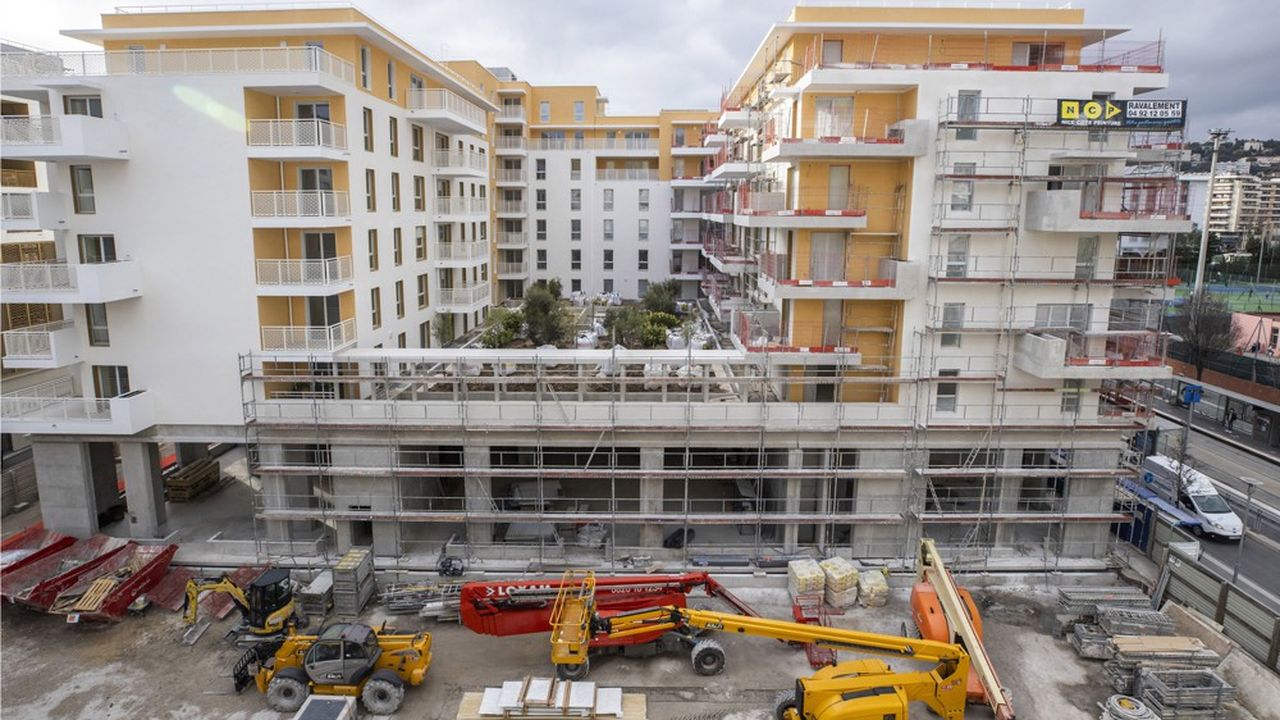 Un programme immobilier comprenant des logements sociaux en construction dans l'est de Nice.